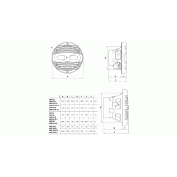 Hertz HMX8, 8" koaxial 2-veis hvit