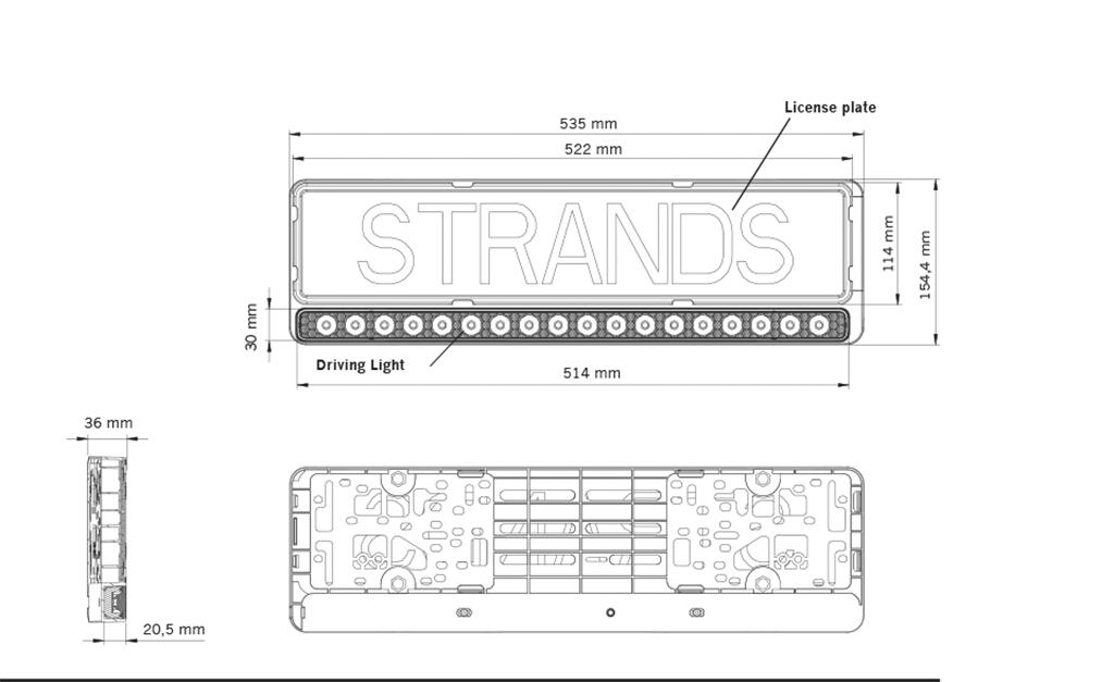 Strands Nuuk E-line i skiltholder
